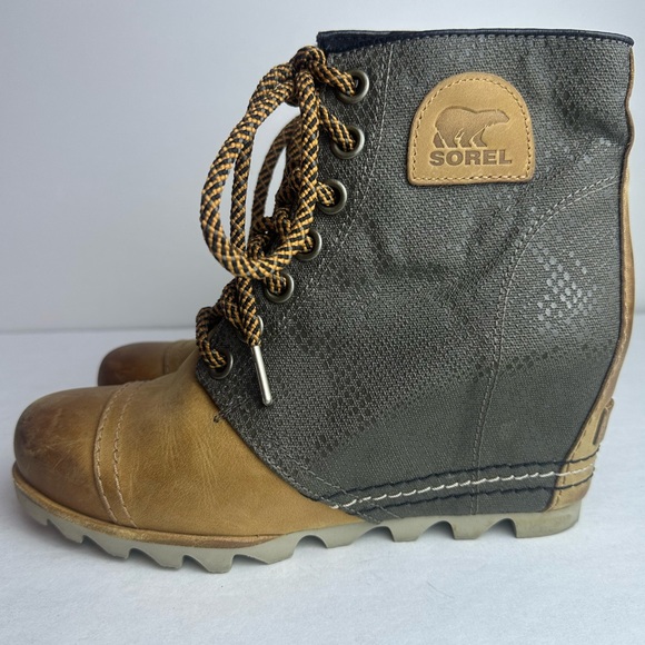 ♦️ Sorel 1964 Premium Canvas Waterproof Wedge Bootie Size 8.5 - Picture 5 of 8